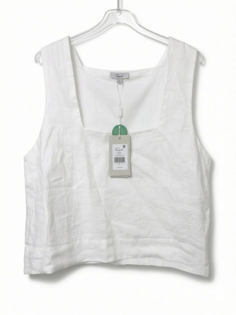 Rails White Linen Square Neck Tank